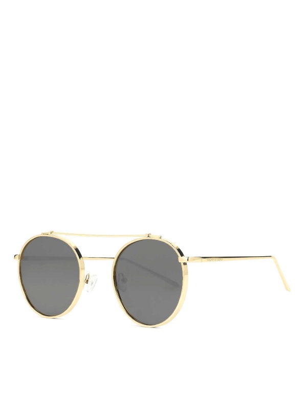 Złote okulary przeciwsłoneczne 
